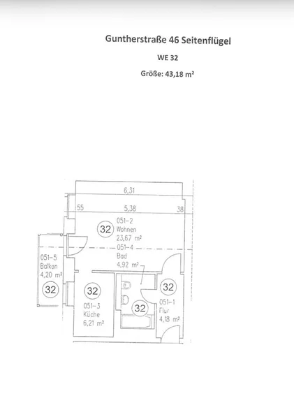 Helle 1-Zimmer-Wohnung mit Balkon im ruhigen Innenhof in Berlin-Lichtenberg – Hausmeistertätigkeit — photo 1